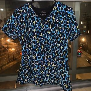 Cherokee Infinity Mock Wrap- Blue/Green Cheetah